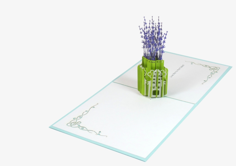 Lavender Pot Pop Up Card - English Lavender, transparent png download