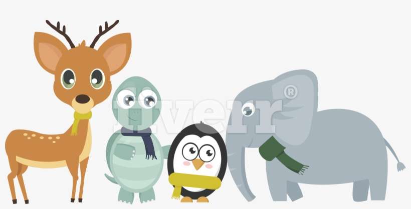 Create Cute Cartoon Animals Png Fiev High Cartoon Animals - Cartoon, transparent png download