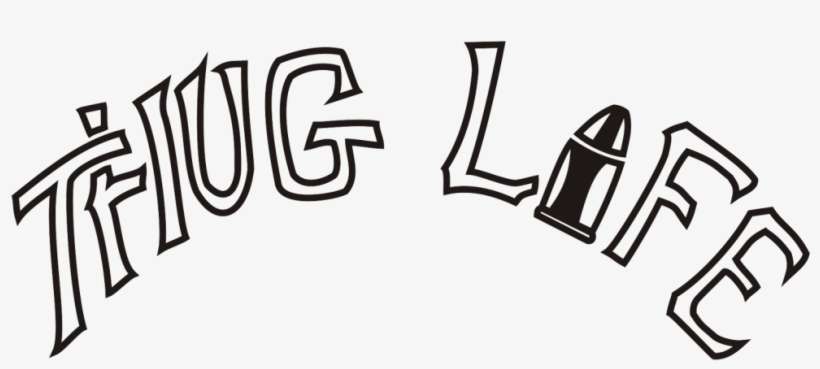 Thug Life Text Png Clipart - Thug Life Tattoo, transparent png download