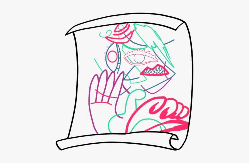 Evil Spirit Scroll Lines - Thumbnail, transparent png download