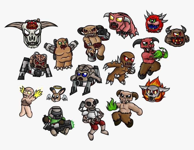 Fresh On The Heels Of My Adorable Necromorphs, Halloween - Cute Doom Demons, transparent png download