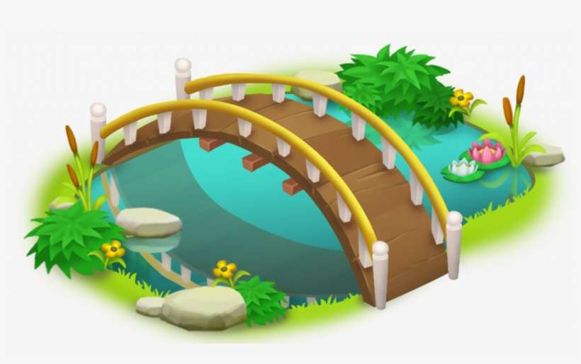 Simple Bridge And Png - Bridge Pond Clip Art, transparent png download