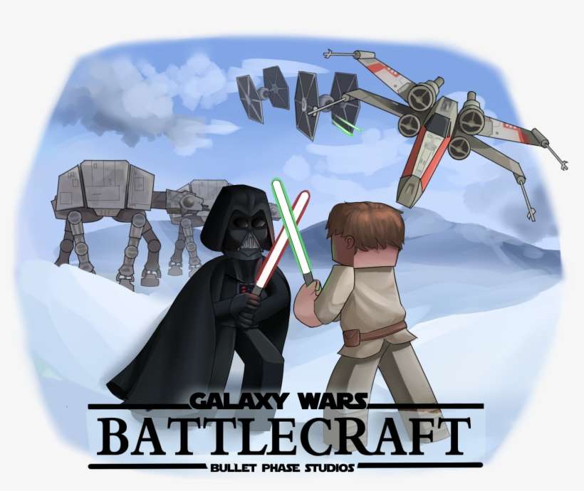 Galaxy Wars - Star Wars Minecraft Cartoon, transparent png download