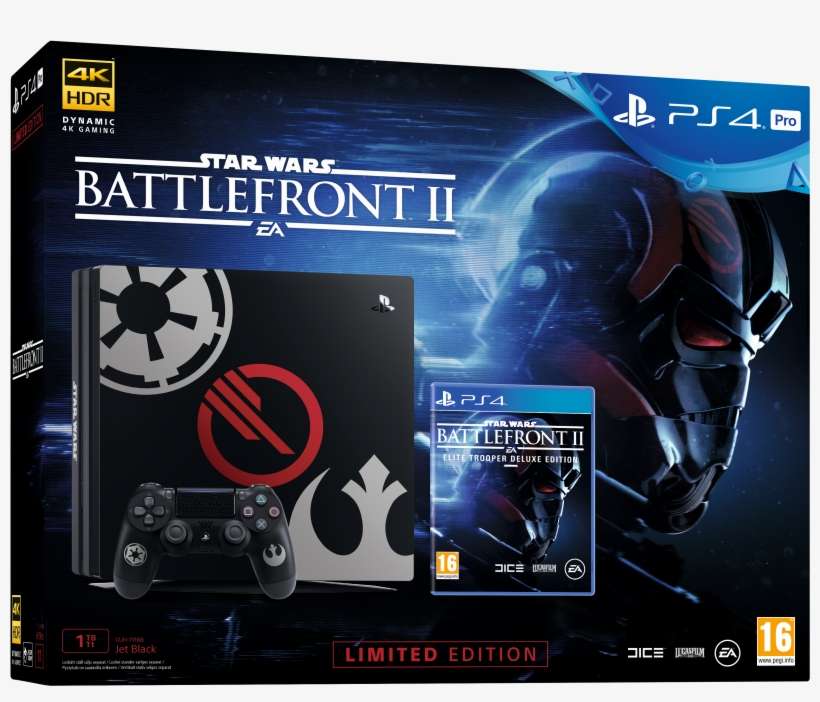 Playstation 4 Pro Star Wars Battlefront 2 Special Edition - Ps4 Pro Limited Edition, transparent png download