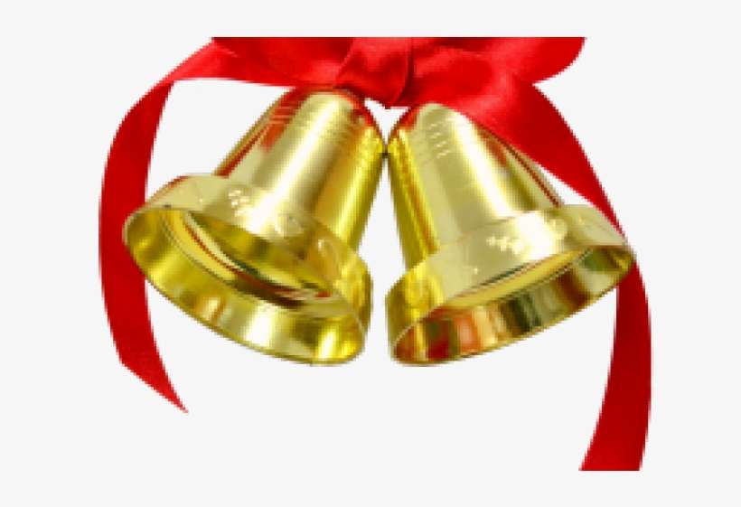 Christmas Bell Png Transparent Images - Roter Bogen Und Glocken Der Frohen Weihnachten Grußkarte, transparent png download