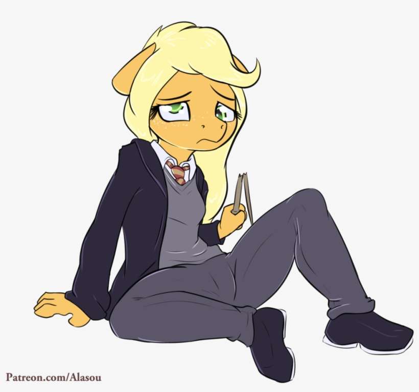 Anthro, Applejack, Artist - Harry Potter Cartoon Transparent Background, transparent png download