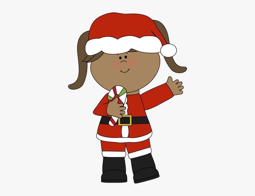Girl Christmas Cliparts - Girl Christmas Clipart, transparent png download