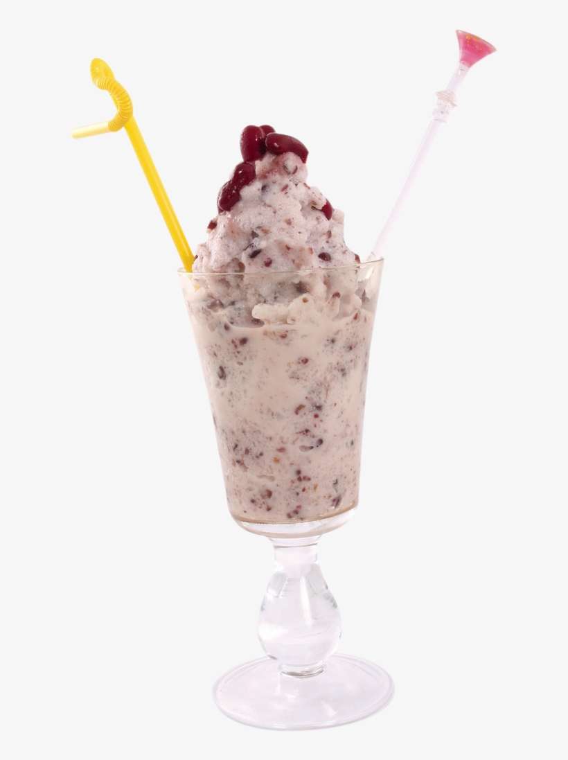Smoothie Ice Cream Milkshake Red Bean Ice Sundae - Milk, transparent png download