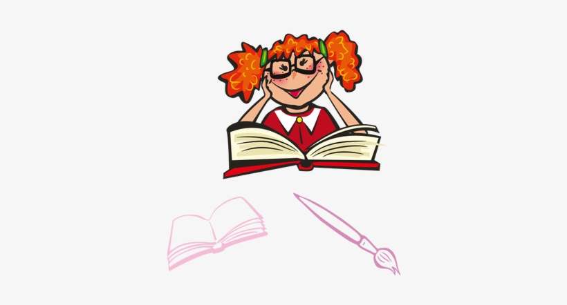 Girl Studying - Cute Studying Clip Art, transparent png download