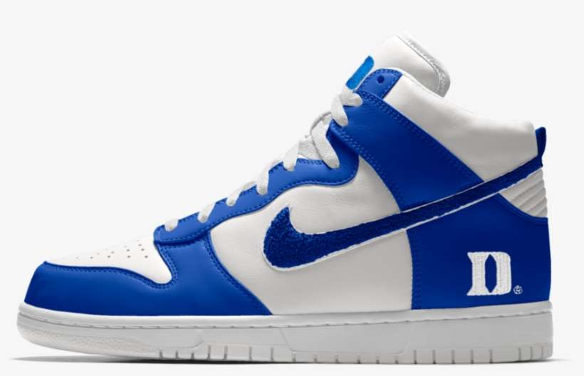 Dunkhigh1703 V1 - Villanova Nike Id Sneakers, transparent png download