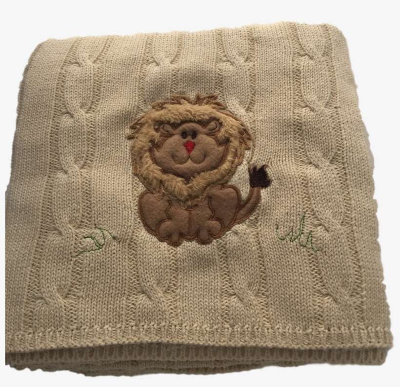 Adorable Fluffy Appliqué Baby Lion - Blanket, transparent png download