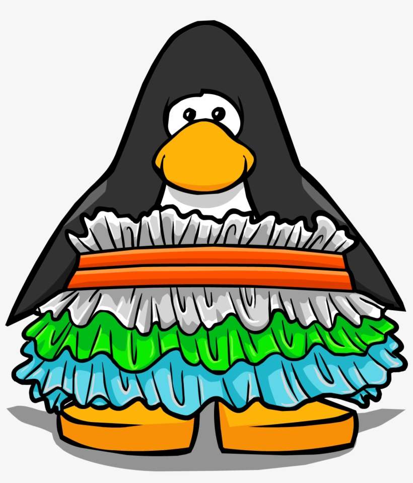 Snow Cone Ruffle Dress From A Player Card - Club Penguin, transparent png download