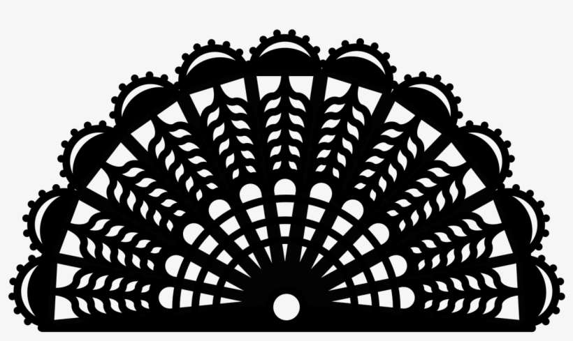 Lace Black Border - Quarter Past Six Clock, transparent png download
