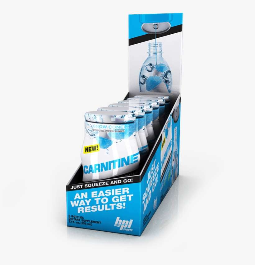 Bpi Sports Carnitine Snow Cone Water Enhancer 6 Bottles - Bpi Sports Best Energy Liquid Water Enhancer, transparent png download