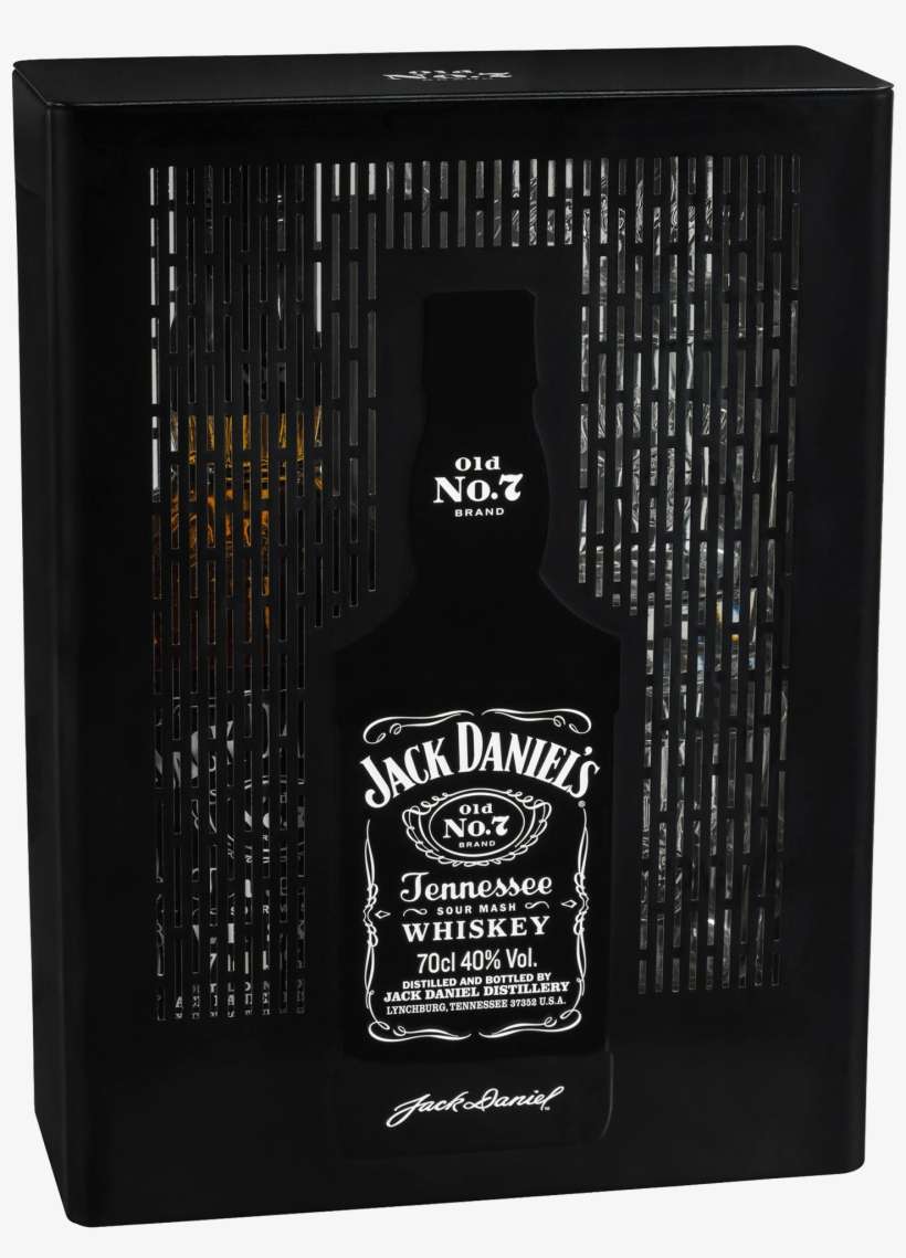 Jack Daniel's No 7 700ml & 2 Glass Pack Pack - Jack Daniels 2 Glasses, transparent png download