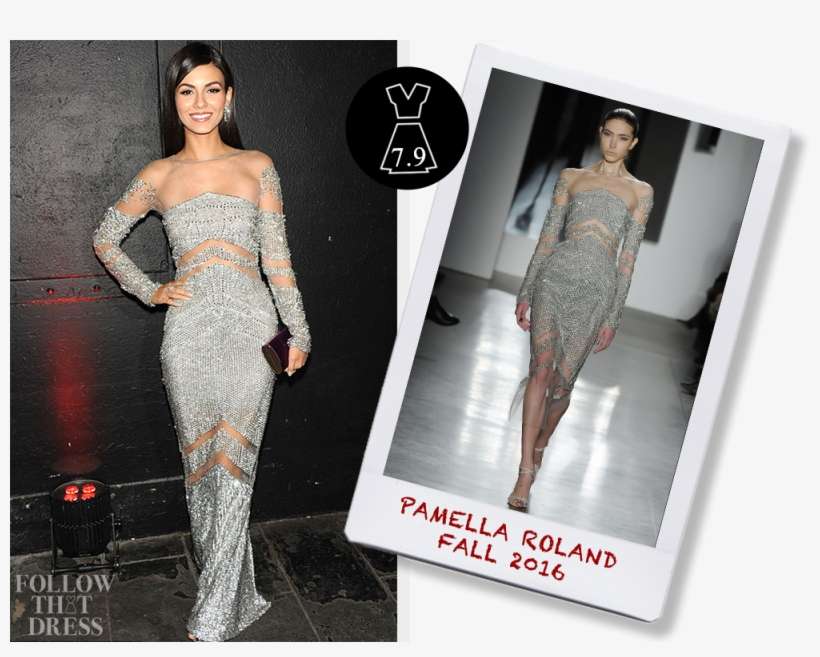 Victoria Justice In Pamella Roland Fall - Sheer Fabric, transparent png download