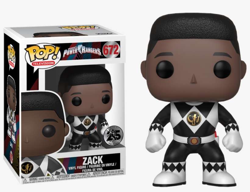 Power Rangers Black Ranger Zack Funko Pop Vinyl Figure - Funko Pop Black Ranger, transparent png download