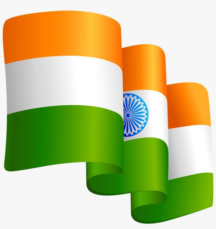 Waving India Flag Transparent Png Clip Art Image - Indian Flag Transparent Background, transparent png download