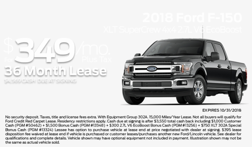 Check Out These New Car Lease Specials On The All New - Nfl Ford F150, transparent png download