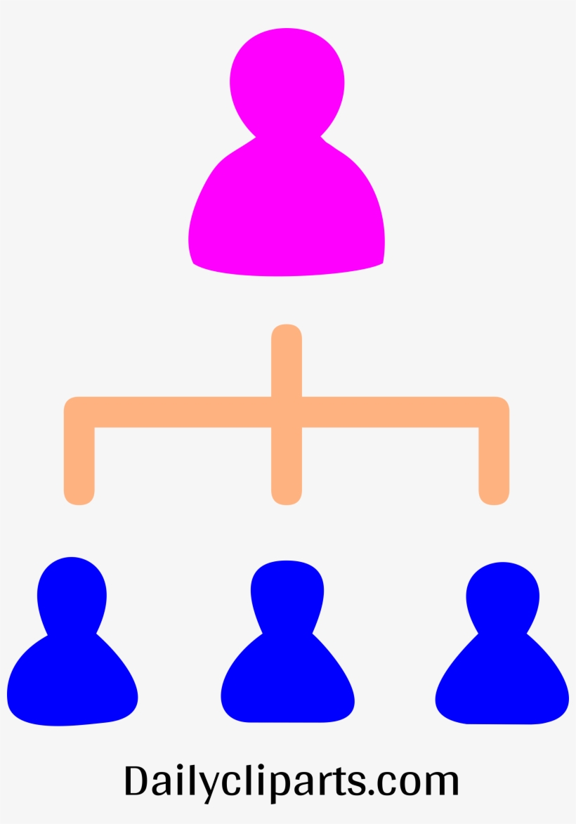 Female Boss 3 Male Managers Office Hierarchy Icon Image, transparent png download