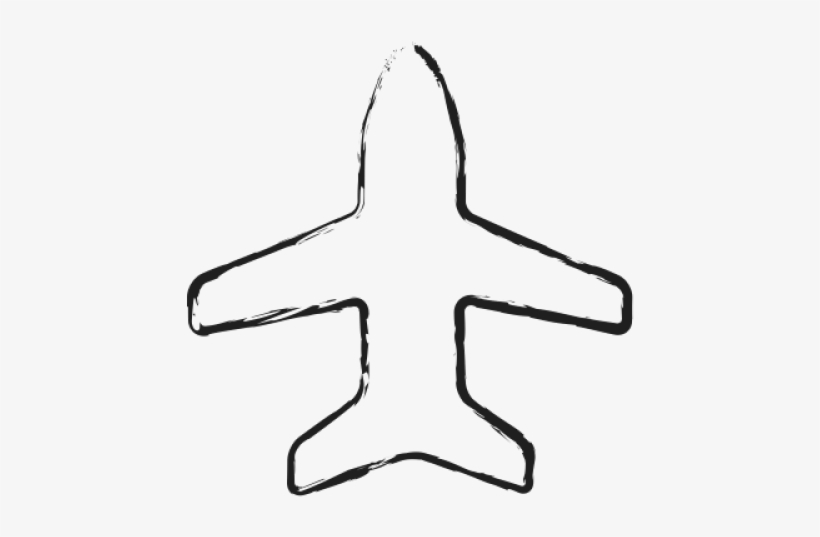 Drawn Airplane Doodle - Cross, transparent png download