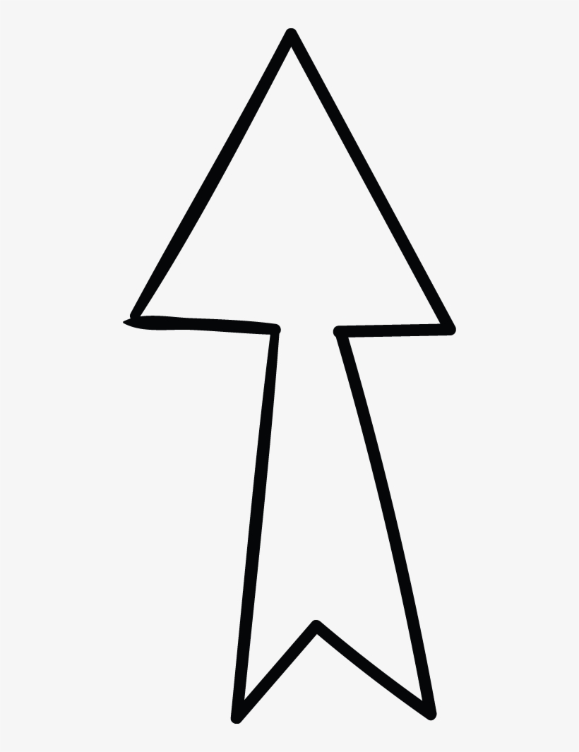 Up Arrow Wedge Tail Doodle, transparent png download