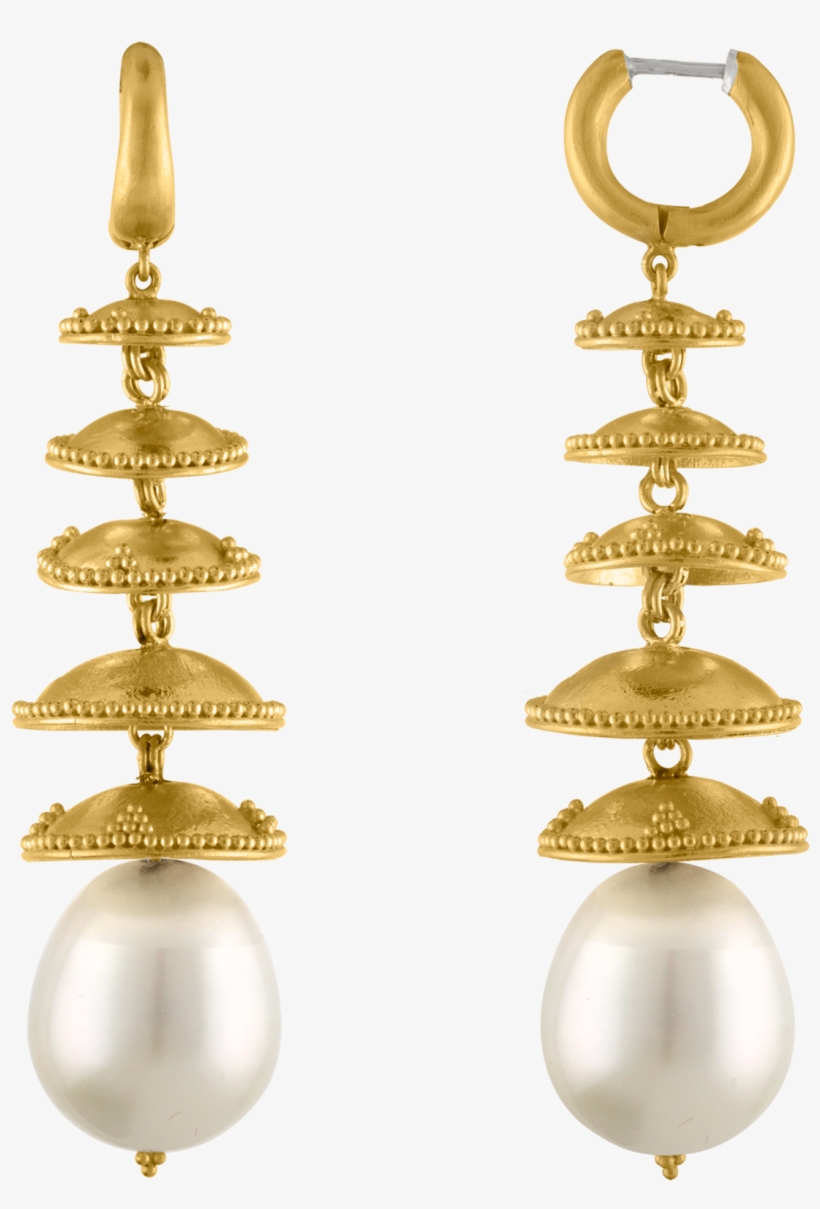 Granulated Pagoda Drop Earrings - Earrings, transparent png download