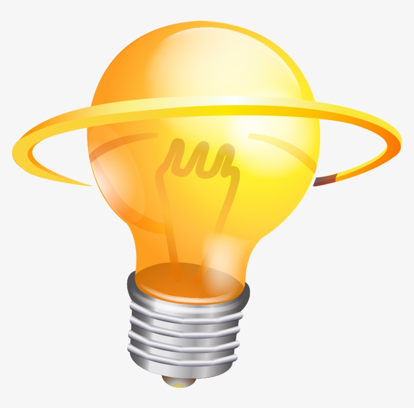 Bombilla De Incandescente Color Amarillo La L - Incandescent Light Bulb, transparent png download