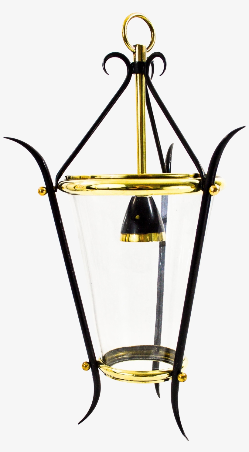 Mid Century French Hanging Lantern On Chairish - Brass, transparent png download