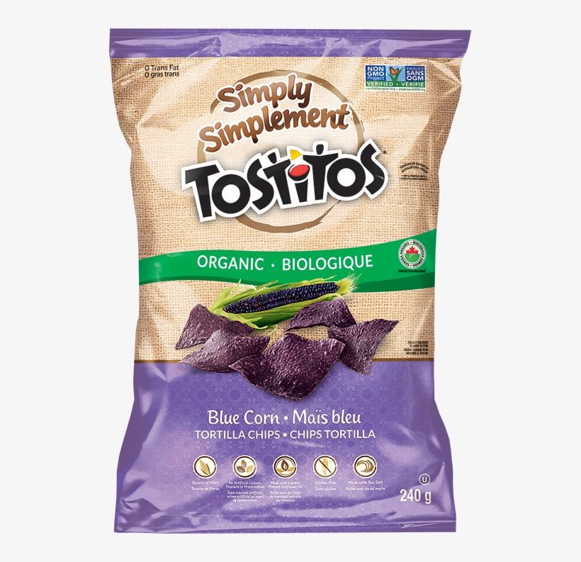 Tostitos Blue Corn Tortilla Chips, transparent png download