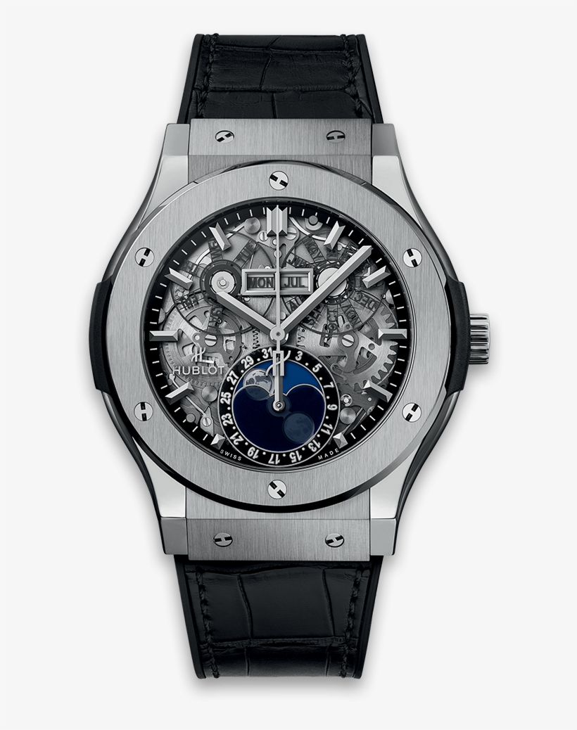 Classic Fusion Aerofusion Moonphase Titanium - Hublot Classic Fusion Green, transparent png download