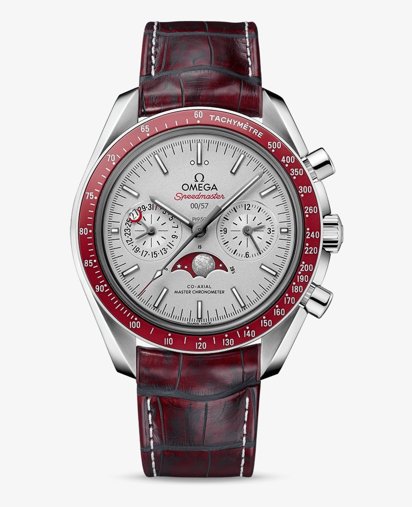 Moonwatch Omega Co-axial Master Chronometer Moonphase - Omega Speedmaster Platinum, transparent png download