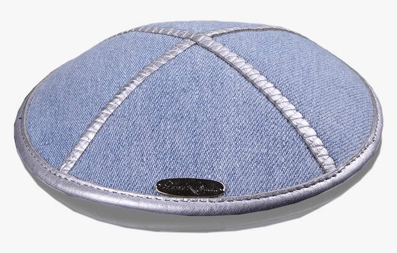 Kippah «baby» Jeans Light-blue With Silver Edging - Beanie, transparent png download