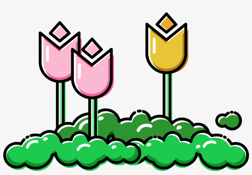 Cartoon Plants Flowers Trees Figures Vector Elements, transparent png download