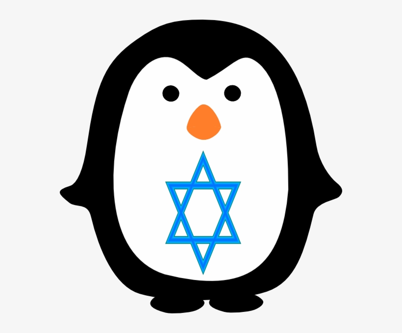 Jewish Star Of David Graphic Royalty Free - Penguin Clip Art, transparent png download