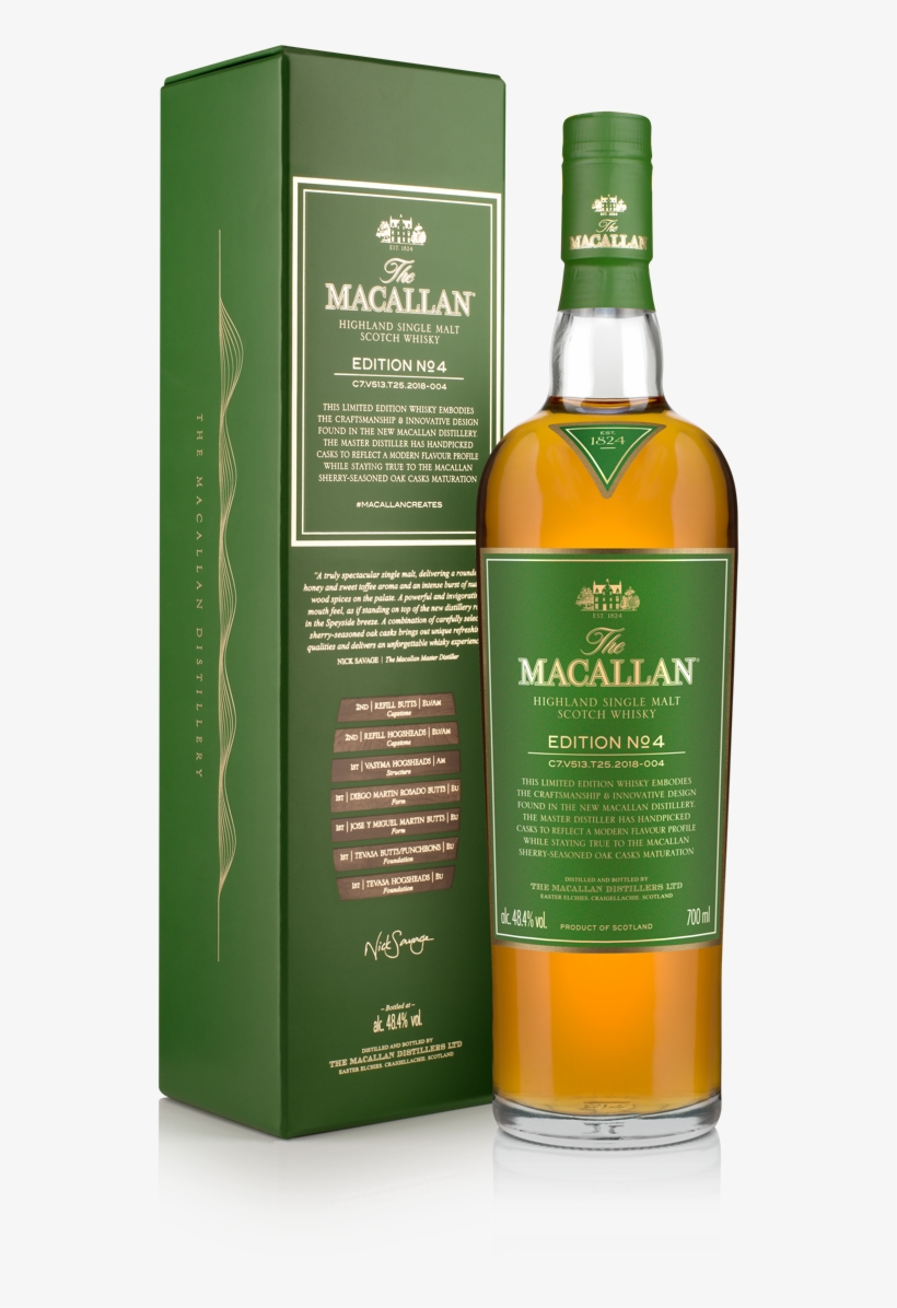 4 Bottle Box Single Malt Scotch 6 2018 Copy - Macallan No 4, transparent png download