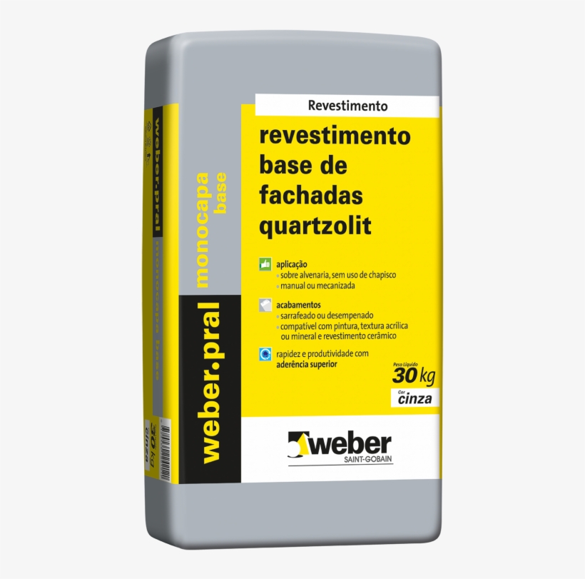 Af 3d Weber Pral Monocapa Base 30kg Papel 01 - General Supply, transparent png download