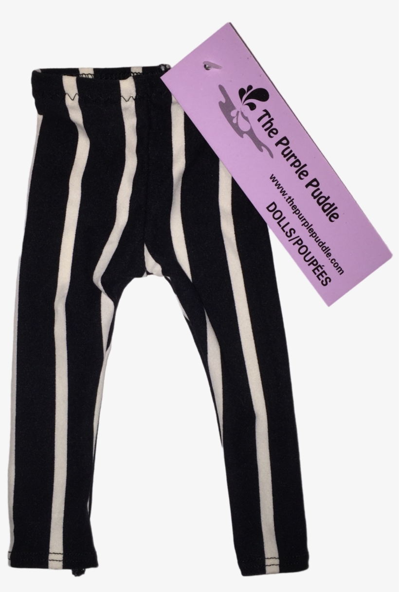 White Stripe Doll Leggings - Leggings, transparent png download