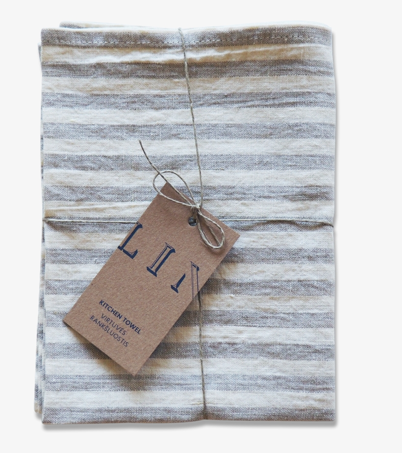 Linen Tales - Kitchen Towel - Natural/white Stripe - Coin Purse, transparent png download
