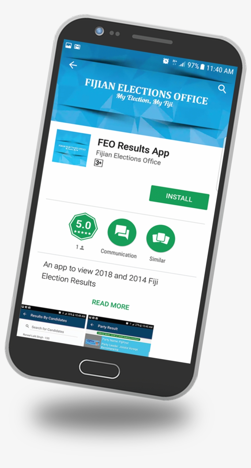 3×6 Results App Billboard Phone - Smartphone, transparent png download