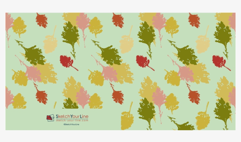 Leaves Pattern Square Greeting Cards - Illustration, transparent png download