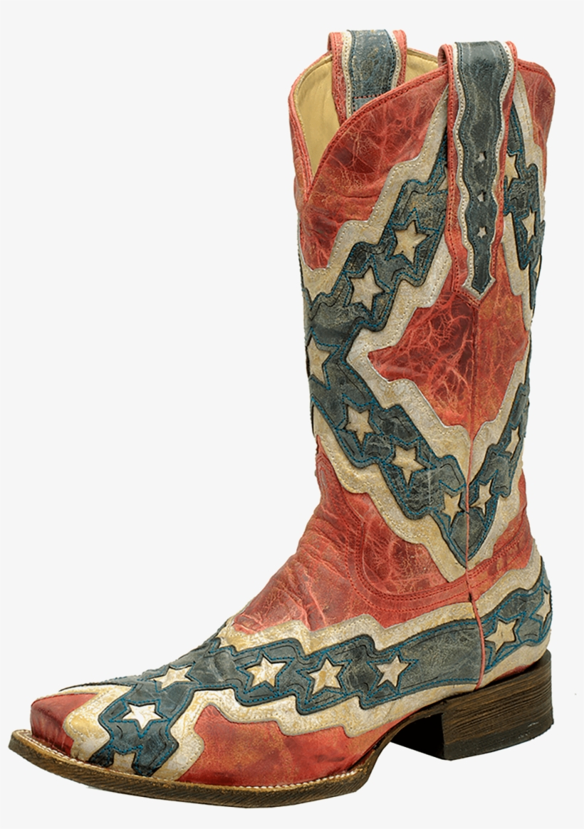 A1324 1 Confederate Flag Cowboy Boots PNG Image Transparent PNG