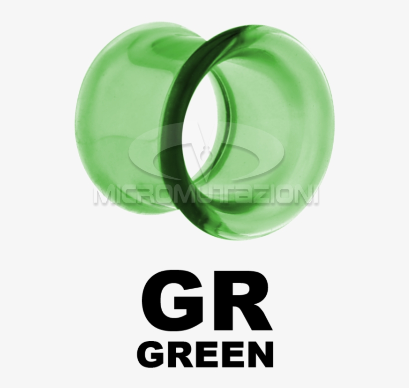 Pyrex Single Flared Eyelets Ear - Green Color, transparent png download