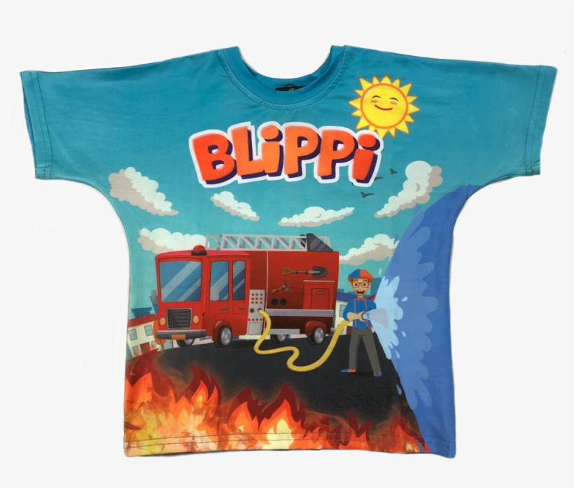 Blippi Fire Truck T-shirt - Train, transparent png download
