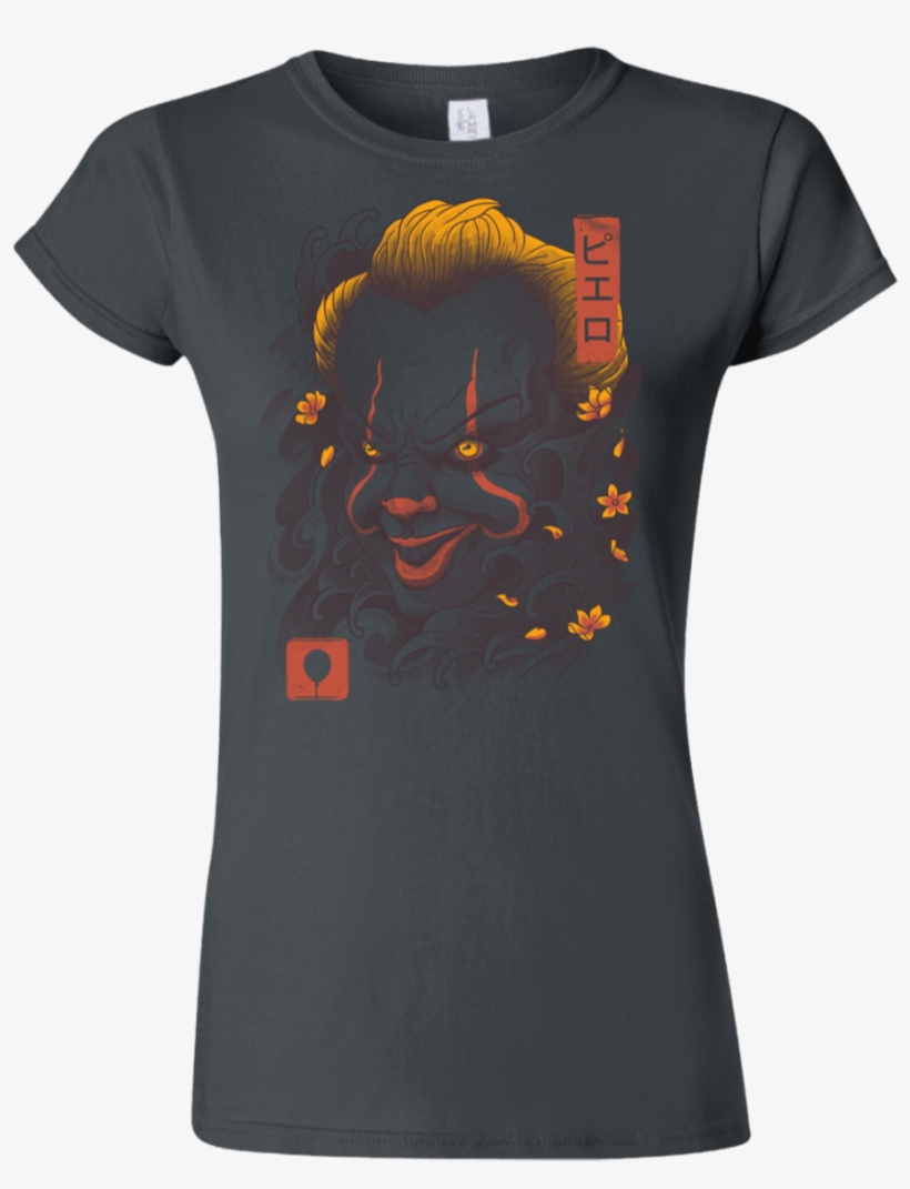 Shop Oni Clown Mask Junior Slimmer Fit T Shirt - Shirt, transparent png download