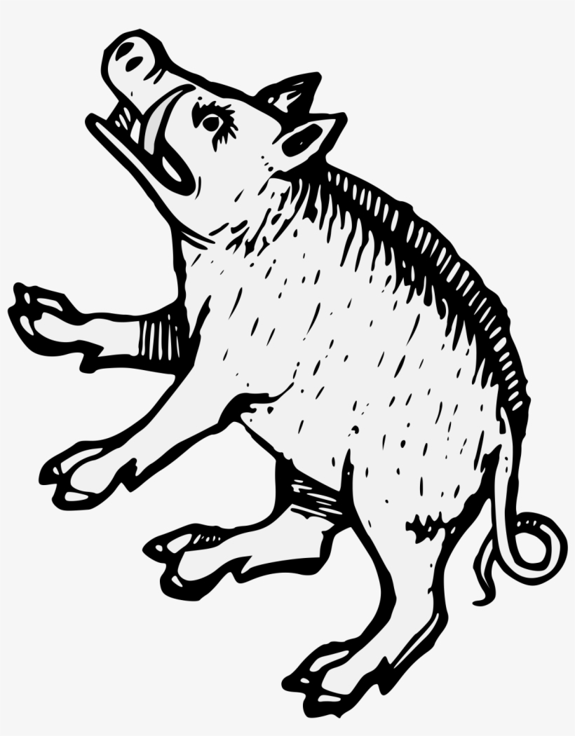 Boar Rampant - Illustration, transparent png download