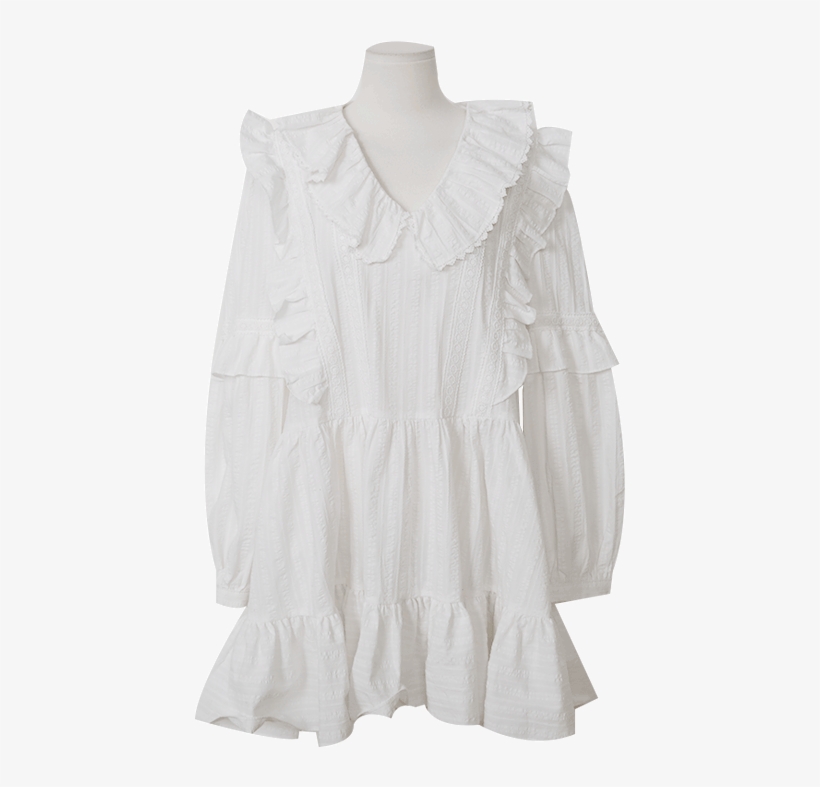 Frilled Lace Trim Mini Dress - Cocktail Dress, transparent png download