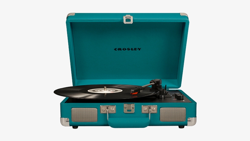 Crosley Cruiser Deluxe Turntable Teal - Teal Crosley Record Player, transparent png download