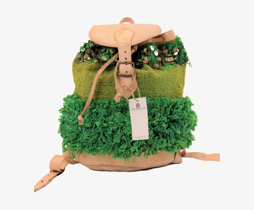 Green Handira Wedding Blanket Bohemian Bag Pack - Grass, transparent png download