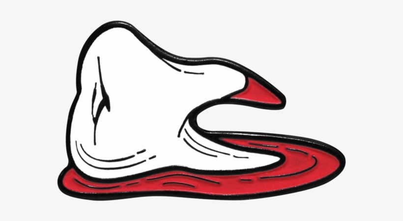 'bloody Tooth' Lapel From Hutchla - Bloody Tooth Png, transparent png download